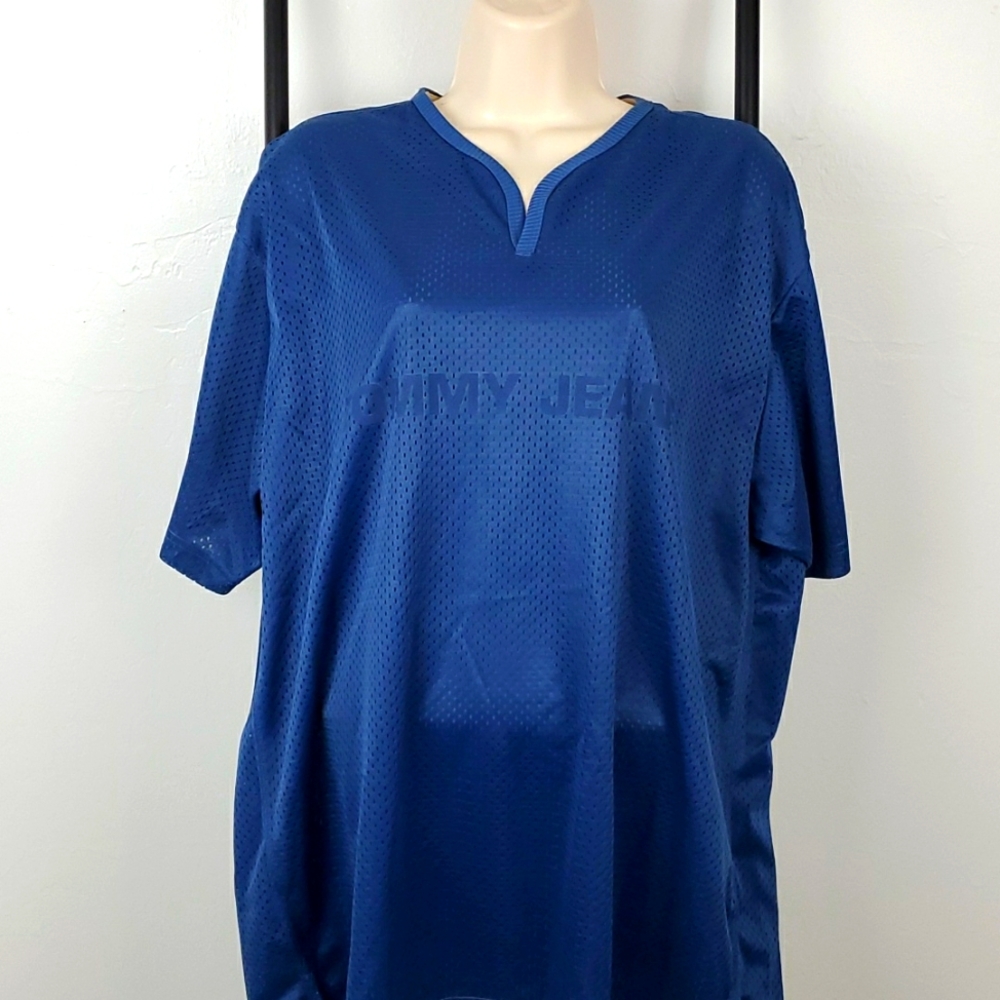 Vintage Tommy Hilfiger Jeans top t-shirt blue men size L
